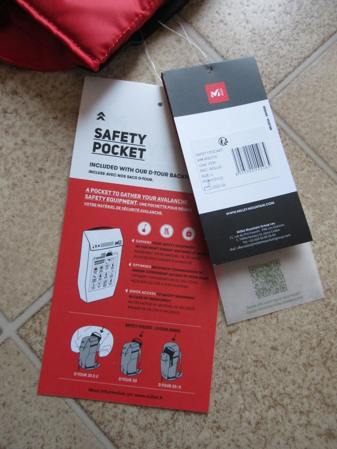 Millet Safety Pocket 3 Millet Safety Pocket – Image 3